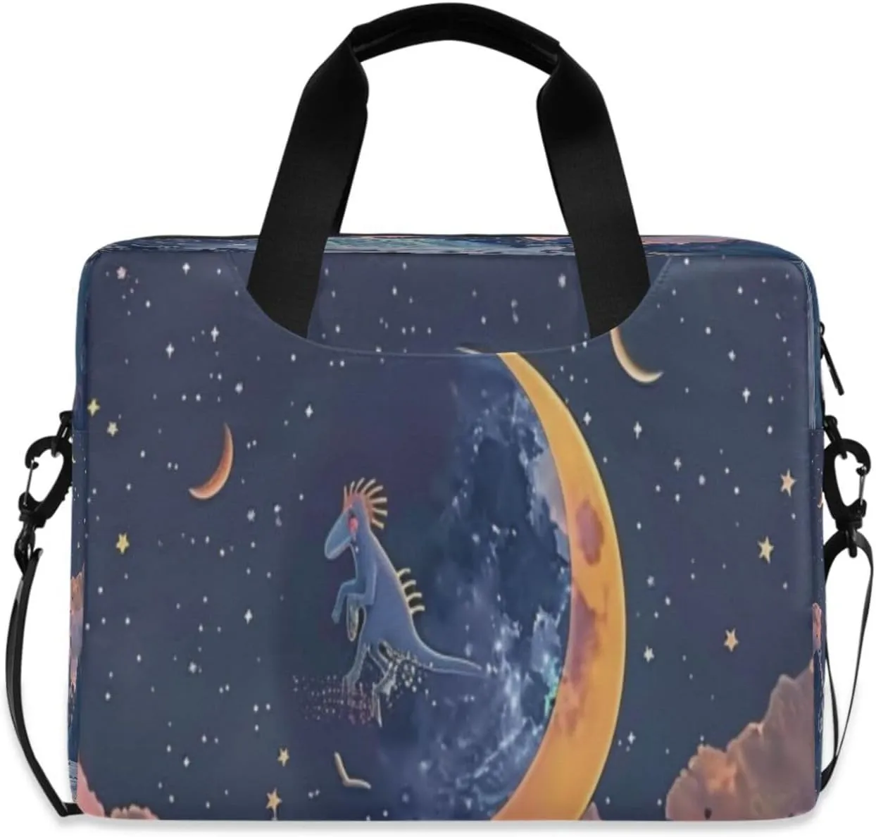 Laptop Bag for Women - Fits 16 inch with Laptop Compartment Carrying Messenger Sleeve with Strap Professional Fashion Travel Purse for Business Office Bag Planetary Dinosaur