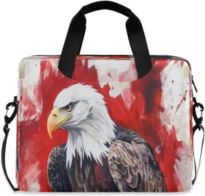 Laptop Bag for Women - Fits 16 inch with Laptop Compartment Carrying Messenger Sleeve with Strap Professional Fashion Travel Purse for Business Office Bag Red Eagle