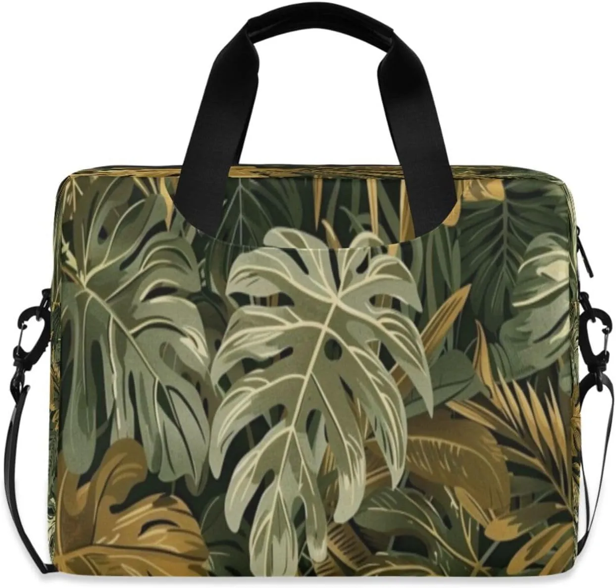 Laptop Bag for Women - Fits 16 inch with Laptop Compartment Carrying Messenger Sleeve with Strap Professional Fashion Travel Purse for Business Office Bag Tropical Blade