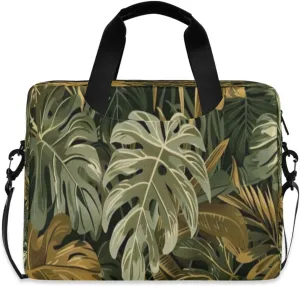 Laptop Bag for Women - Fits 16 inch with Laptop Compartment Carrying Messenger Sleeve with Strap Professional Fashion Travel Purse for Business Office Bag Tropical Blade