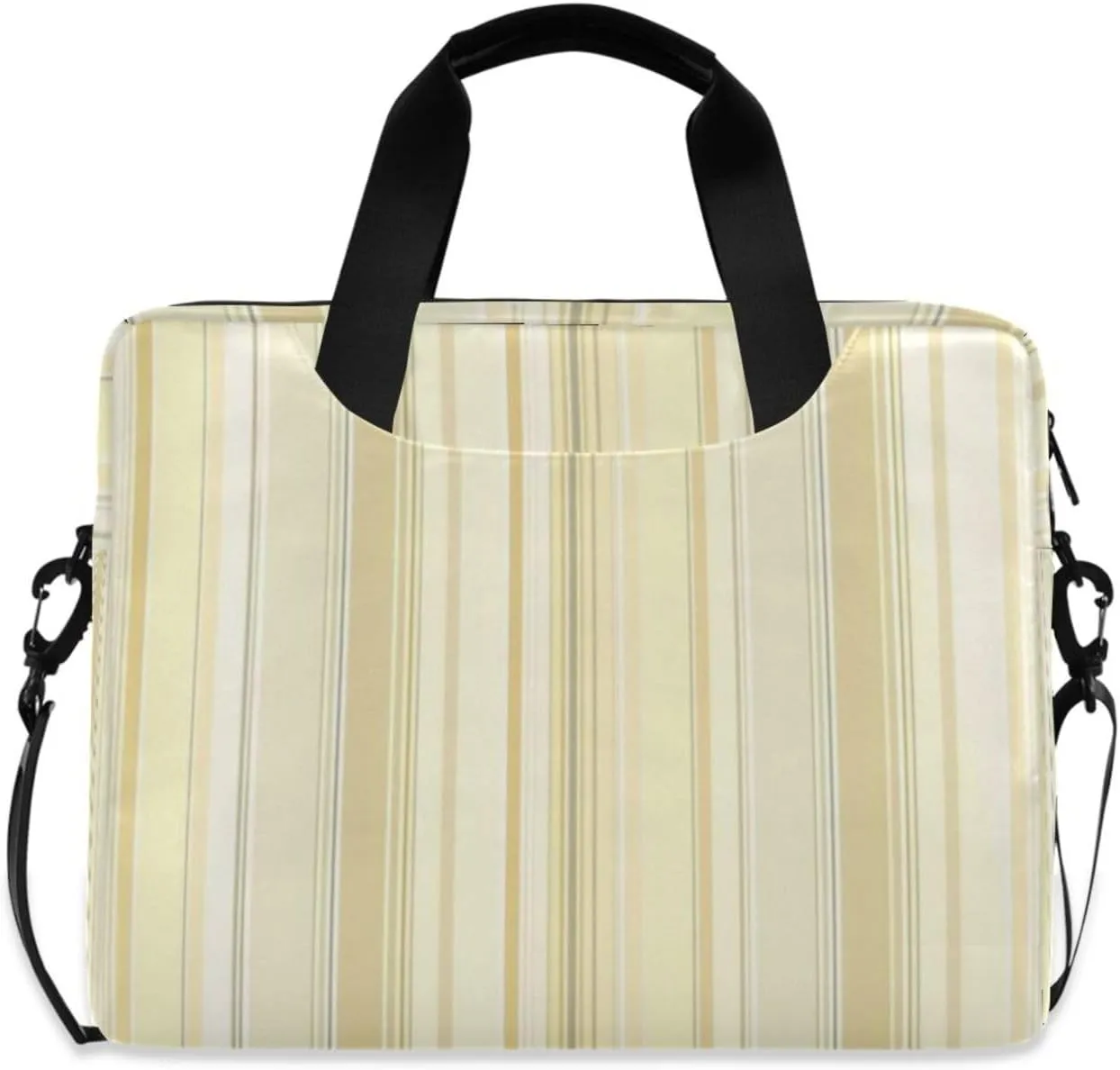 Laptop Bag for Women - Fits 16 inch with Laptop Compartment Carrying Messenger Sleeve with Strap Professional Fashion Travel Purse for Business Office Bag Yellow Stripe