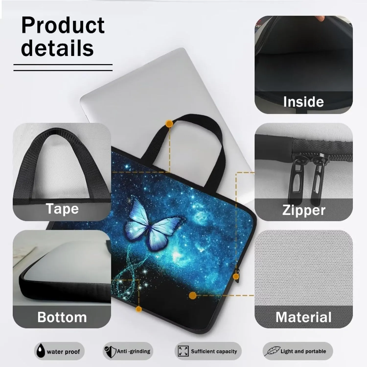 Laptop Case Sleeve,Laptop Bags Shockproof Protective Notebook Case, Briefcase Carrying Cover