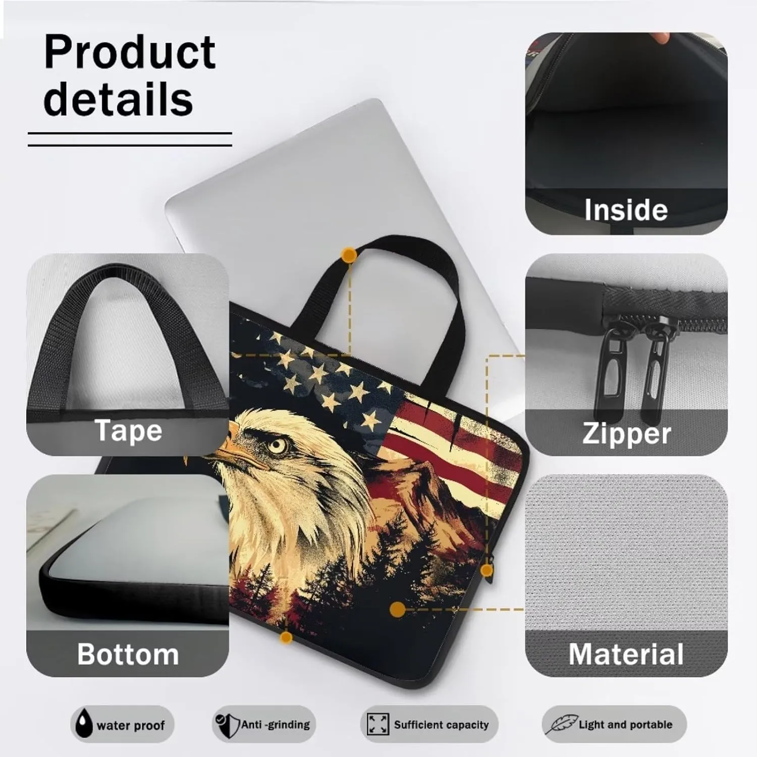 Laptop Case Sleeve,Laptop Bags Shockproof Protective Notebook Case, Briefcase Carrying Cover