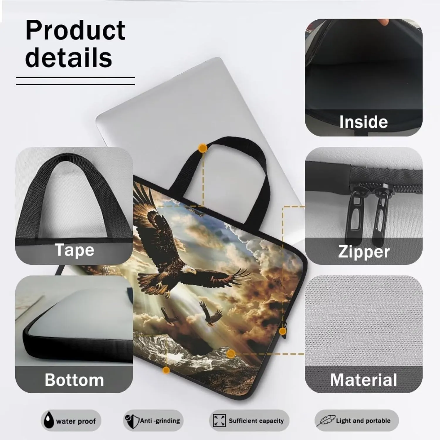 Laptop Case Sleeve,Laptop Bags Shockproof Protective Notebook Case, Briefcase Carrying Cover