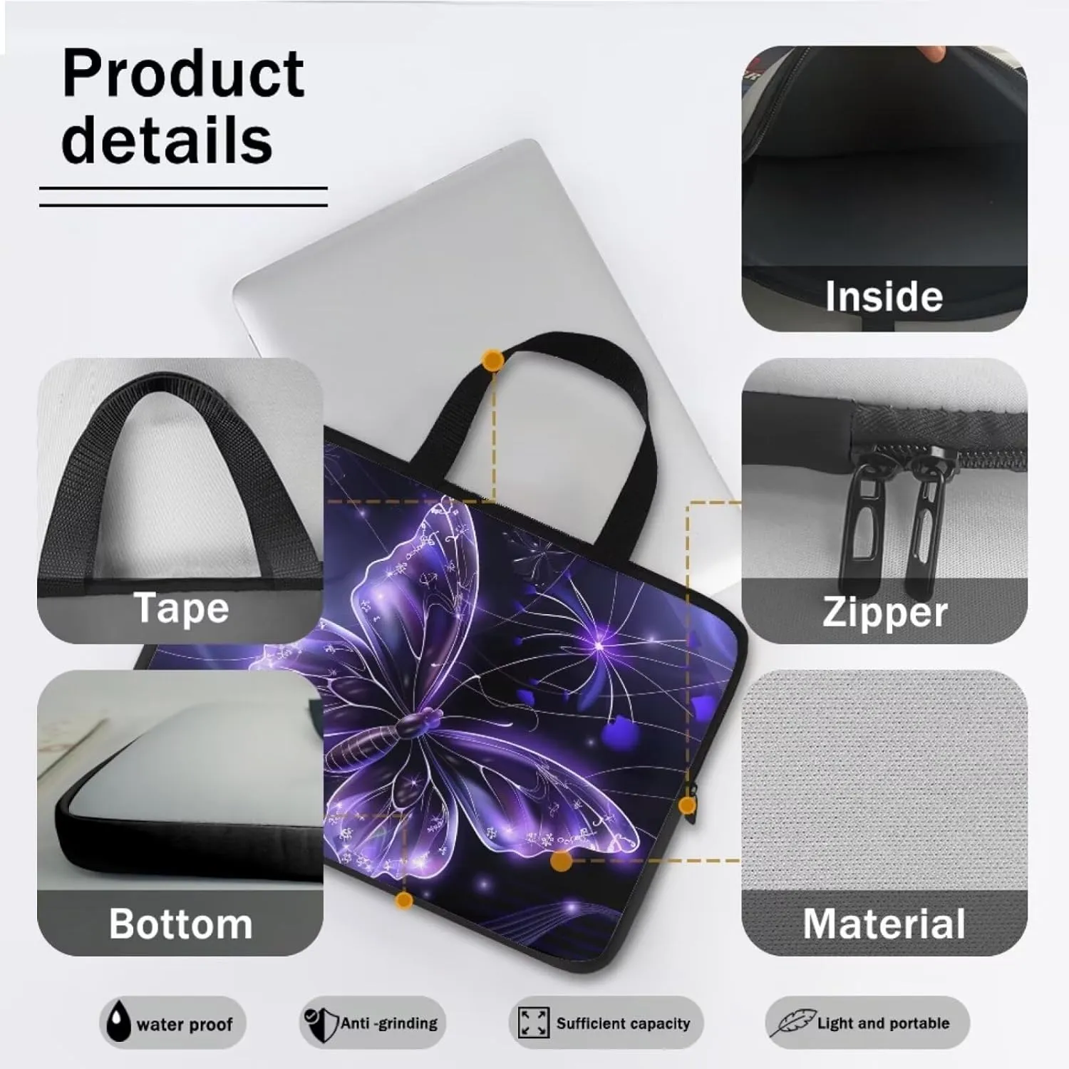 Laptop Case Sleeve,Laptop Bags Shockproof Protective Notebook Case, Briefcase Carrying Cover
