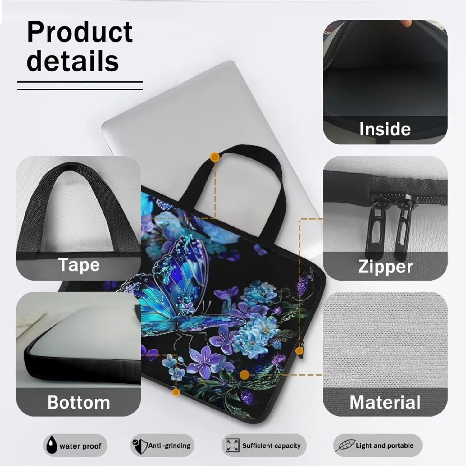 Laptop Case Sleeve,Laptop Bags Shockproof Protective Notebook Case, Briefcase Carrying Cover