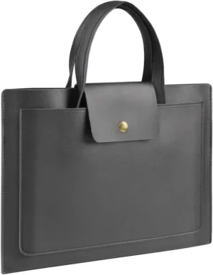 Laptopbag Ultra-thin Handbag PU Leather Tablet Protective Sleeve Laptop Bag Simple Fashion Commuter Briefcase, 14/15 Inch Bag for Laptop (Color : Black, Size : 15")