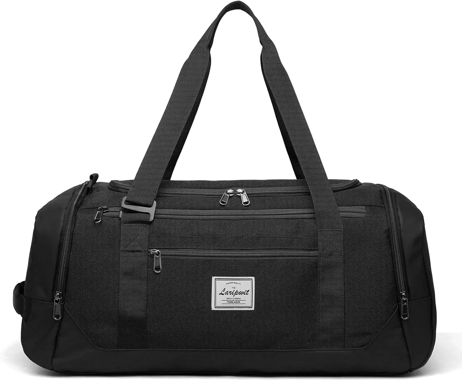 Laripwit Travel Duffle Bag for men 40L Medium Sports Gym Bag with Wet Pocket & Shoes Compartment Weekender Overnight Backpack for Traveling Duffel Bag Backpack for Women, Black