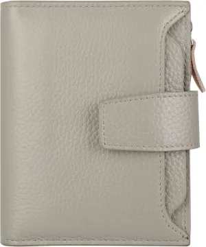 Lavemi Small Compact Women Wallet RFID Blocking Genuine Leather Bifold Purse with ID Windows