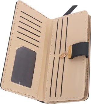 Leather Purse for Women Long Zipper Clutch Multiple Pockets Compact and Organized Wallet
