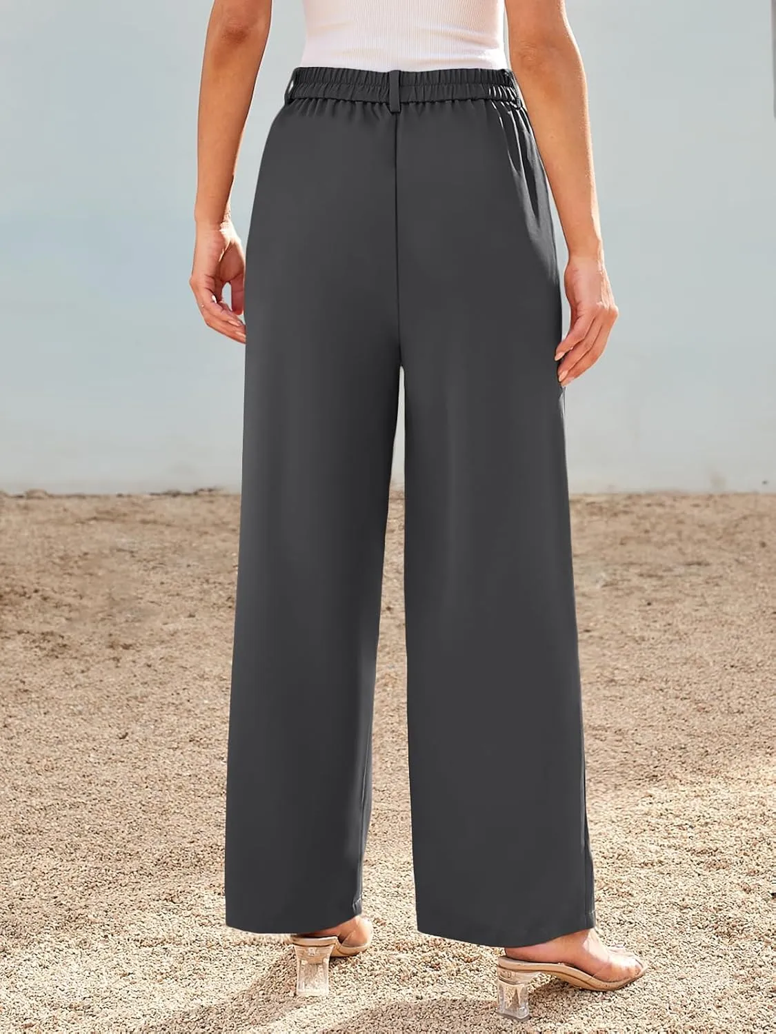 LILLUSORY Wide Leg Dress Pants Women's High Waisted Dressy Trousers