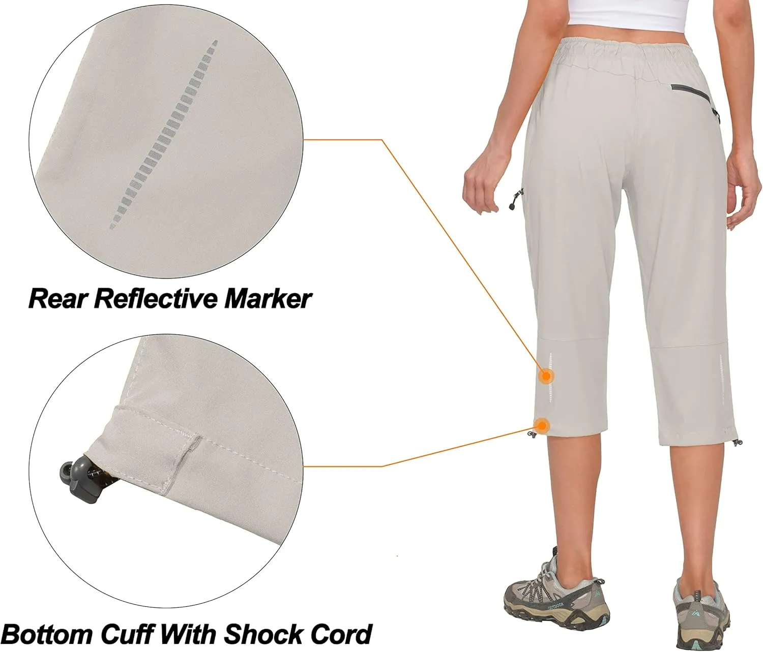 Little Donkey Andy Women's Quick Dry 3/4 Pants Capri Shorts Lightweight Hiking Travel Casual