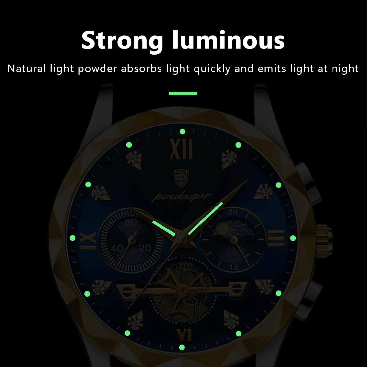Man Business Dress Wristwatch Chronograph Waterproof Luminous Men Watch Stainless Steel Sport Men's Quartz Watches