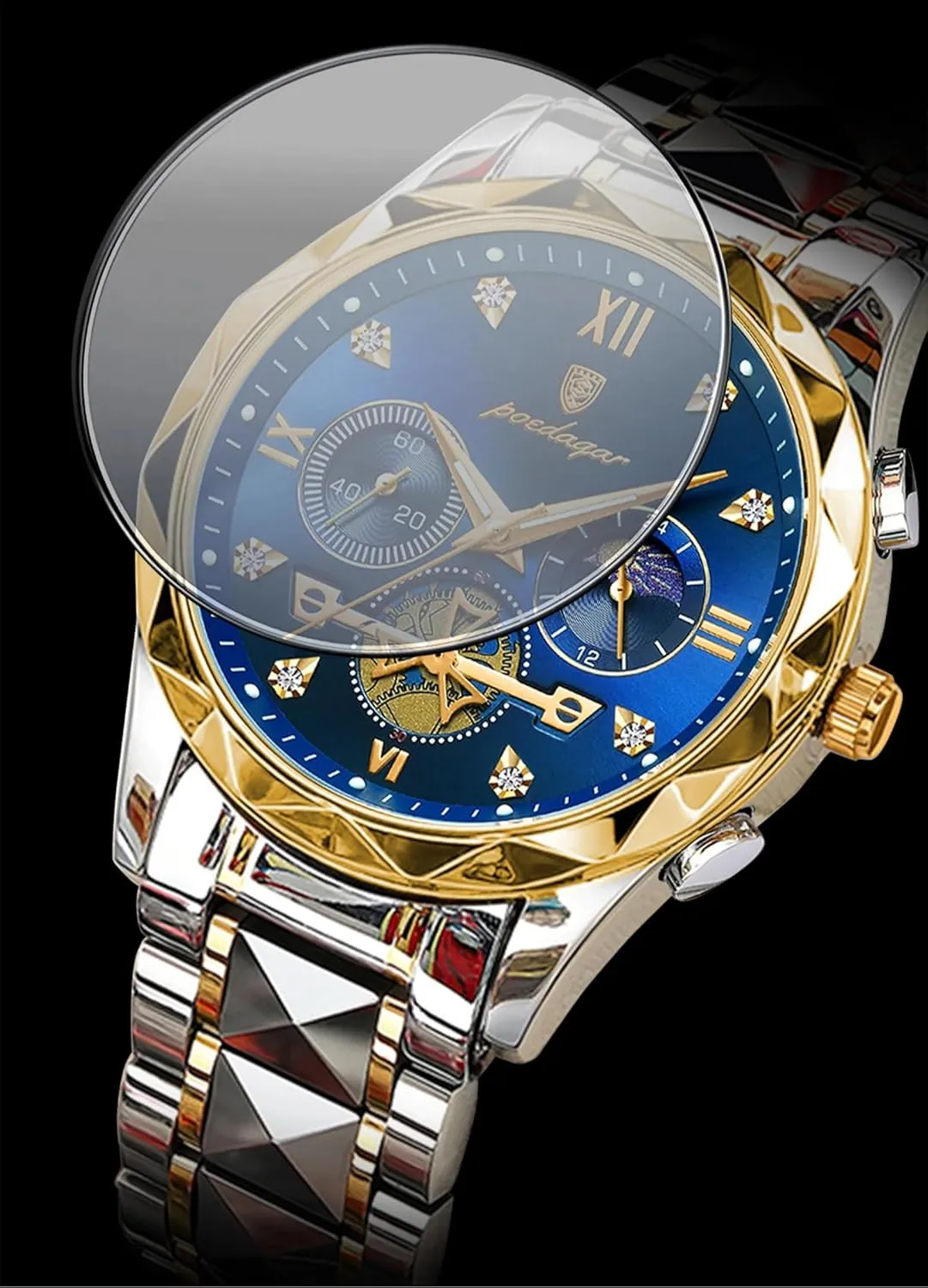 Man Business Dress Wristwatch Chronograph Waterproof Luminous Men Watch Stainless Steel Sport Men's Quartz Watches