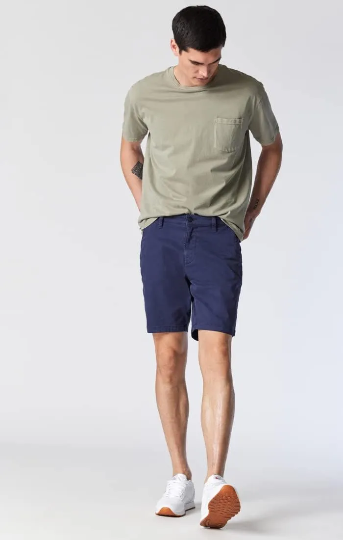 Mavi Noah Men's Shorts, Mid Rise Shorts for Men, 9" Inseam Slim Fit Men's Shorts