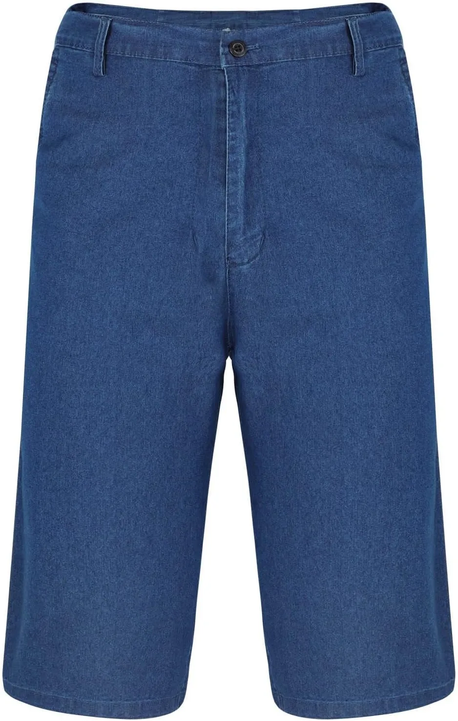 Men Jeans Capri Pants High Waist Fashion Solid Color Plus Size Slim Stretch Straight-Leg Versatile Denim Shorts