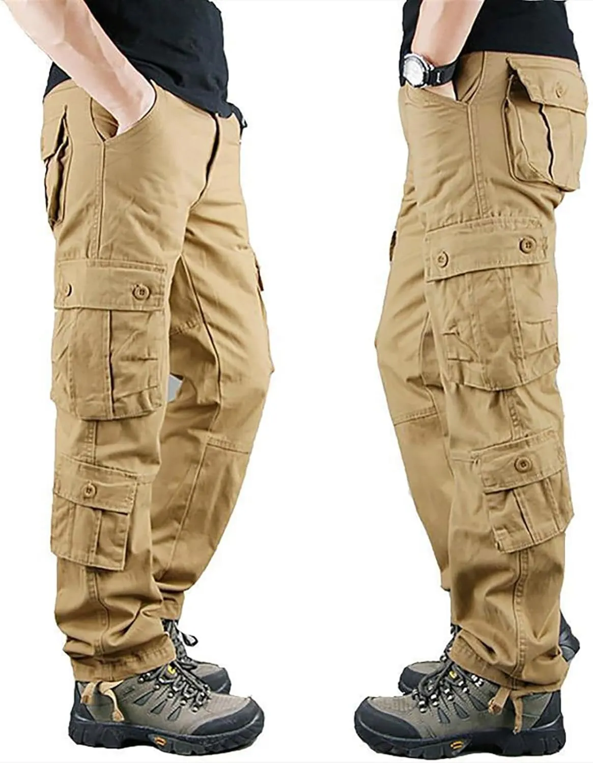 Men's Athletic Joggers Casual Gym Sweatpants Relaxed Fit Workout Running Track Pants with Pockets Mens Cargo Pants