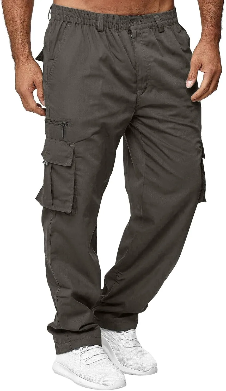 Men's Athletic Joggers Casual Gym Sweatpants Relaxed Fit Workout Running Track Pants with Pockets Mens Cargo Pants