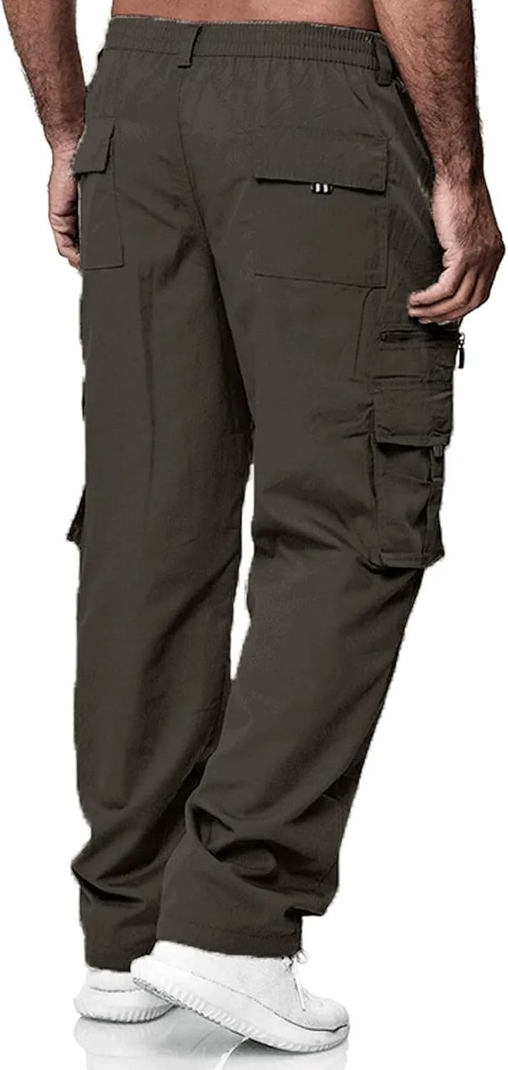 Men's Athletic Joggers Casual Gym Sweatpants Relaxed Fit Workout Running Track Pants with Pockets Mens Cargo Pants