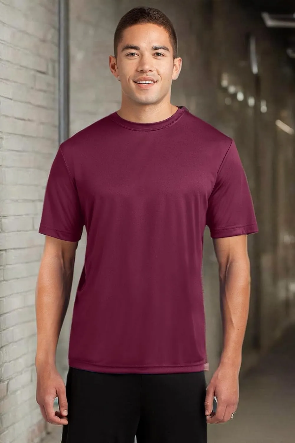Men's Big and Tall Short Sleeve Moisture Wicking Athletic T-Shirt
