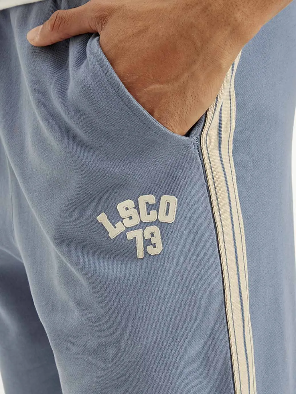 Men's Blue Solid Joggers