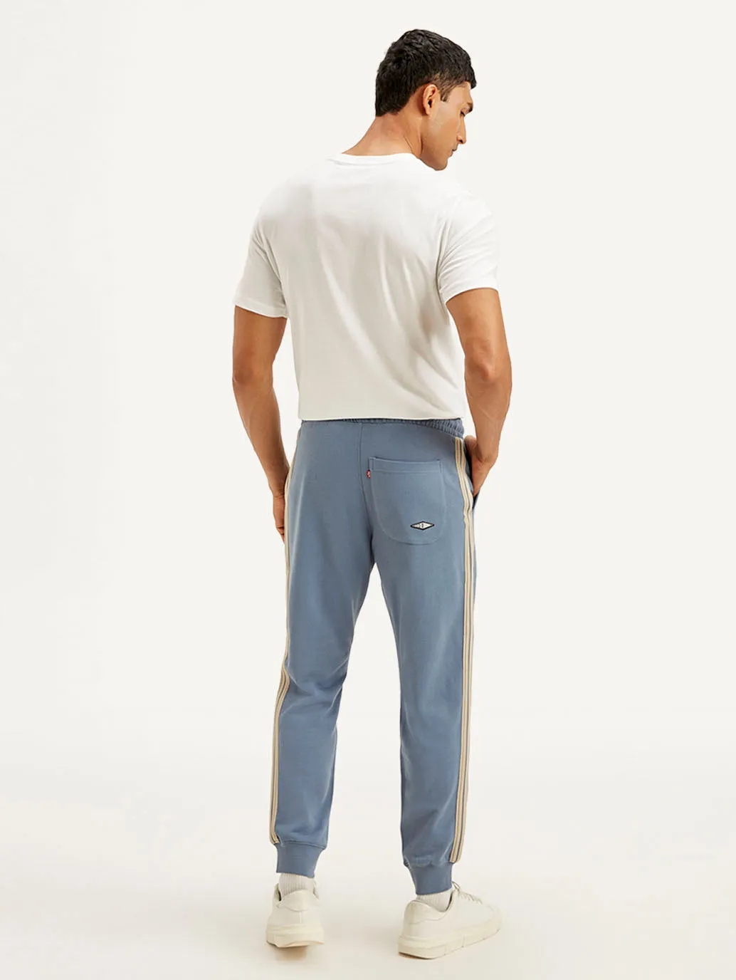 Men's Blue Solid Joggers