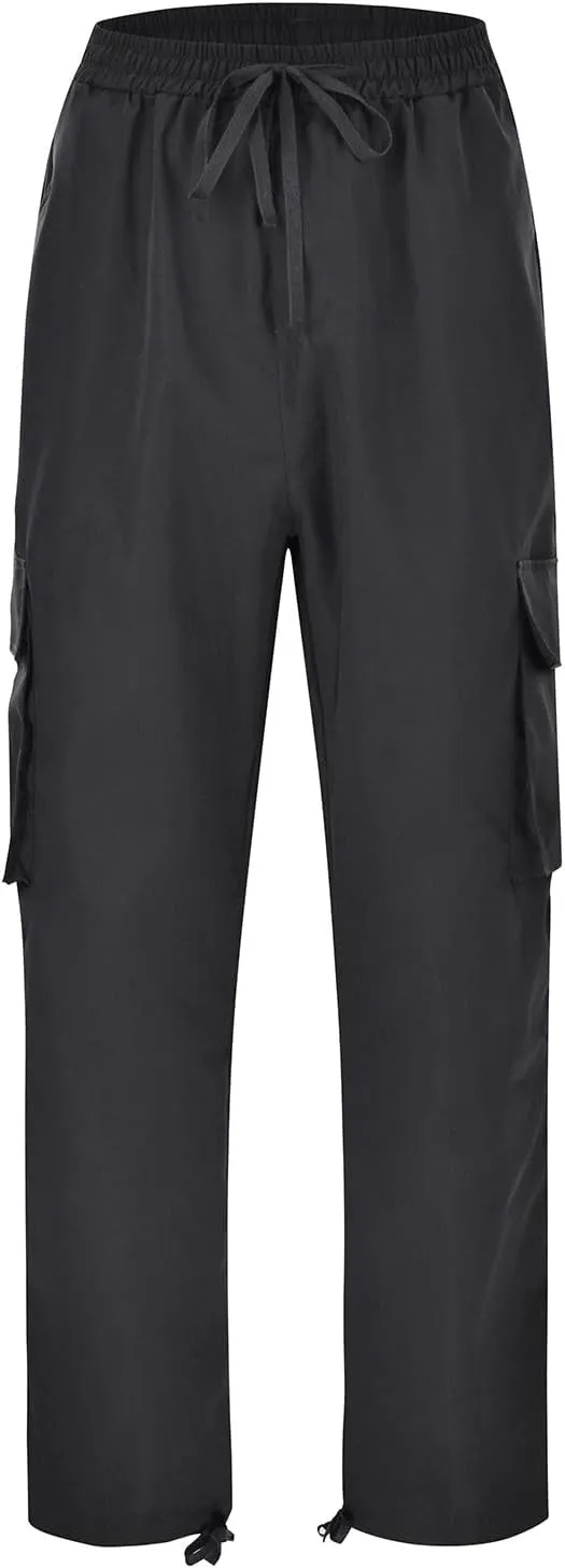 Mens Cargo Pants Relaxed Fit Big and Tall Casual Cotton Jogger Multi Pockets Outdoor Hiking Work Sweatpants