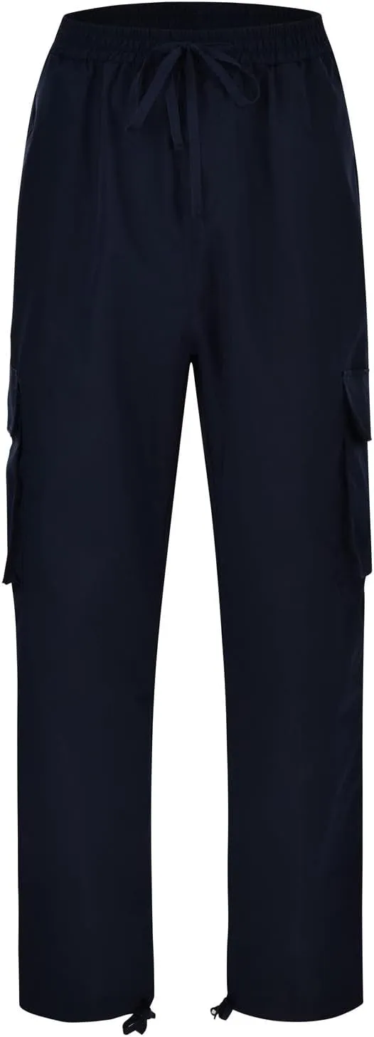 Mens Cargo Pants Relaxed Fit Big and Tall Casual Cotton Jogger Multi Pockets Outdoor Hiking Work Sweatpants