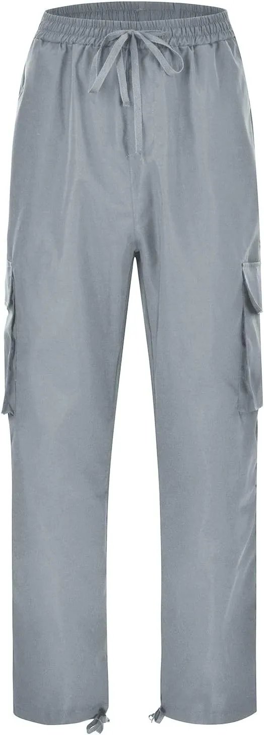 Mens Cargo Pants Relaxed Fit Big and Tall Casual Cotton Jogger Multi Pockets Outdoor Hiking Work Sweatpants