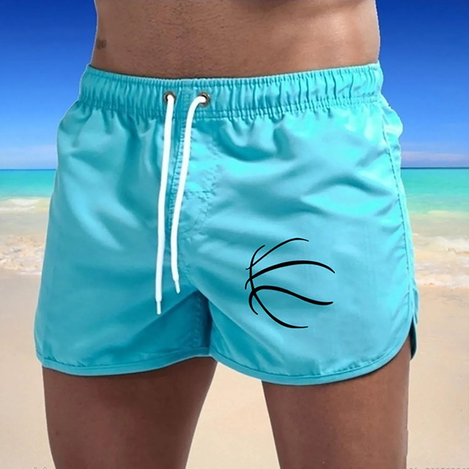 Mens Hiking Shorts Slim-Fit Elastic Beach Shorts Gym Basketball Lightweight Classic Regular Activewear Pants