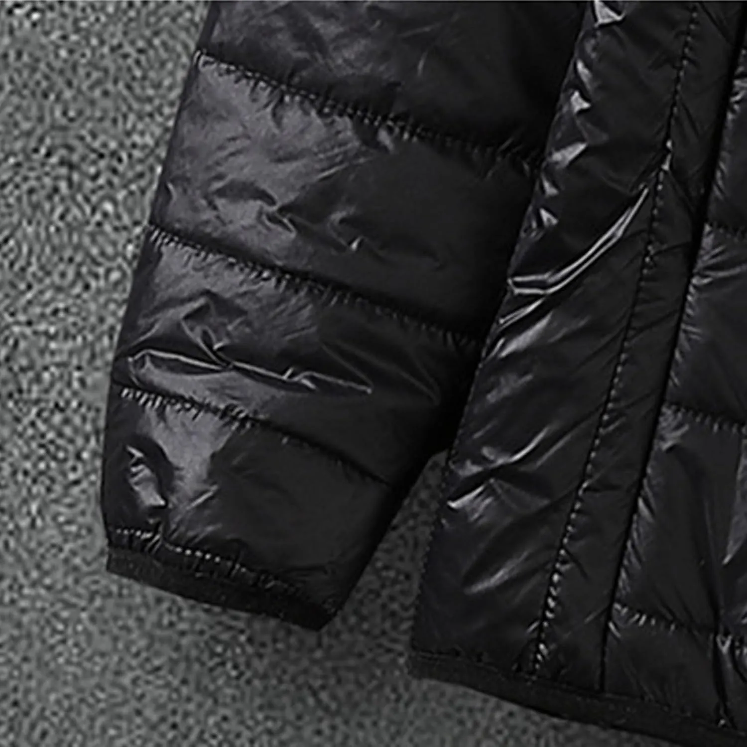 Men's Puffer Jacket Lightweight Packable Down Coat Hooded Quilted Jacket Padded Insulated Coat Thermal Outwear