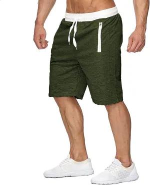 Mens Shorts Casual Classic Fit Drawstring Summer Beach Athletic Shorts with Elastic Waist and Pockets, M-3XL