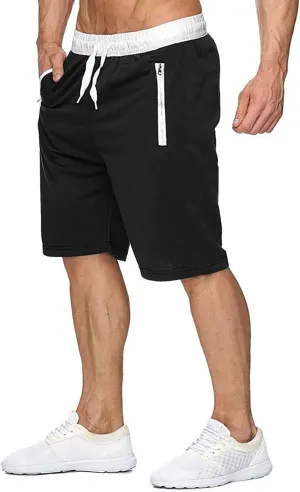 Mens Shorts Casual Classic Fit Drawstring Summer Beach Athletic Shorts with Elastic Waist and Pockets, M-3XL