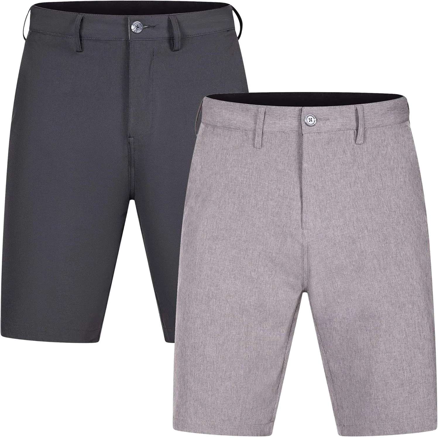 Mens Shorts for Men, Hybrid Casual Golf Dress Flat Front Quick Dry Stretch Board Shorts, Lightweight Chino Short
