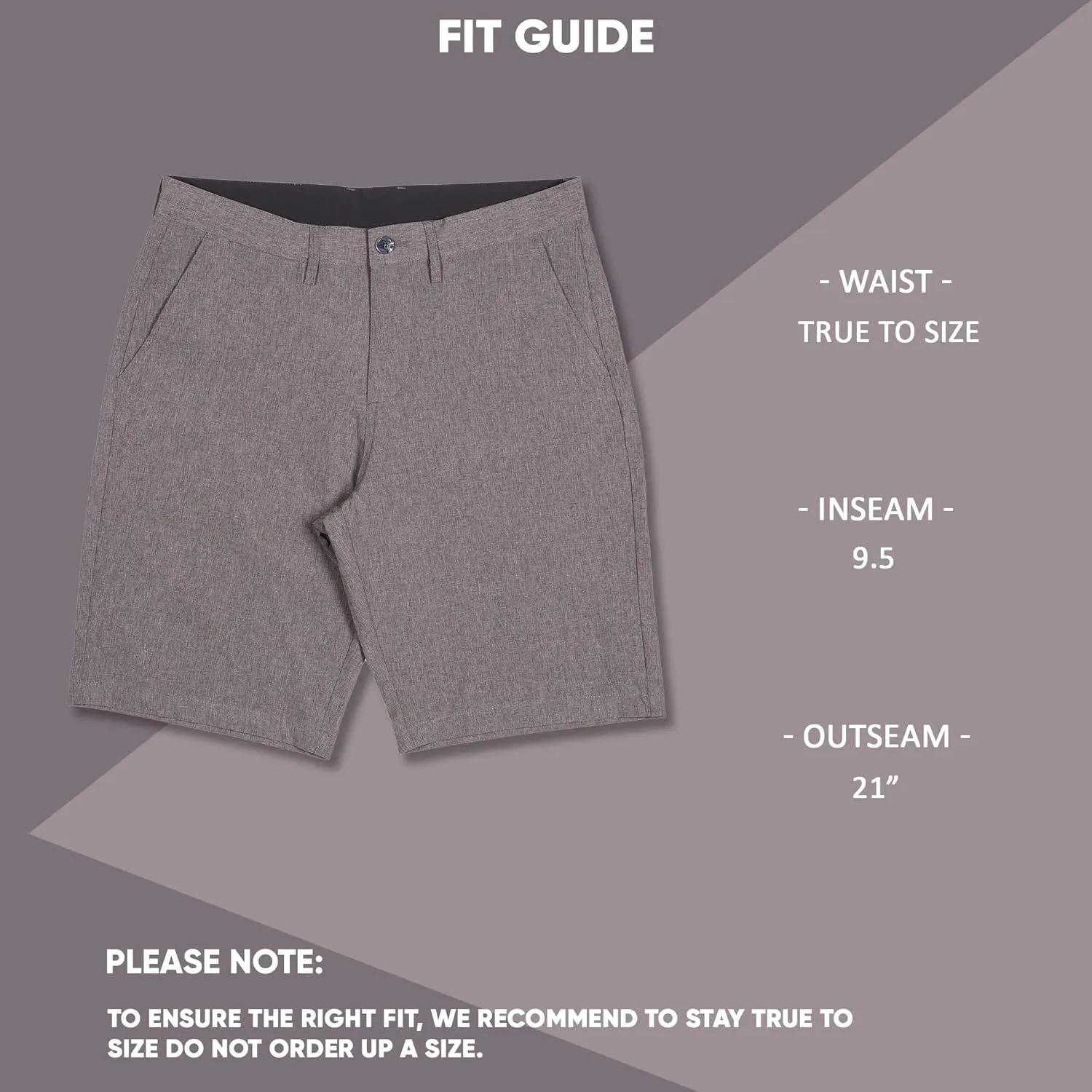 Mens Shorts for Men, Hybrid Casual Golf Dress Flat Front Quick Dry Stretch Board Shorts, Lightweight Chino Short