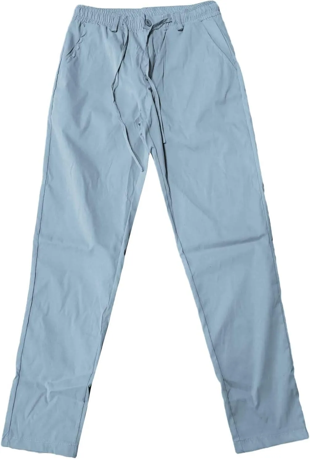 Mens Slim Fit Leisure Pants Mid Waist Soldi Color Straight Fall Fashion Hipster Trouser Dressy Casual Outdoor Versatile Pants