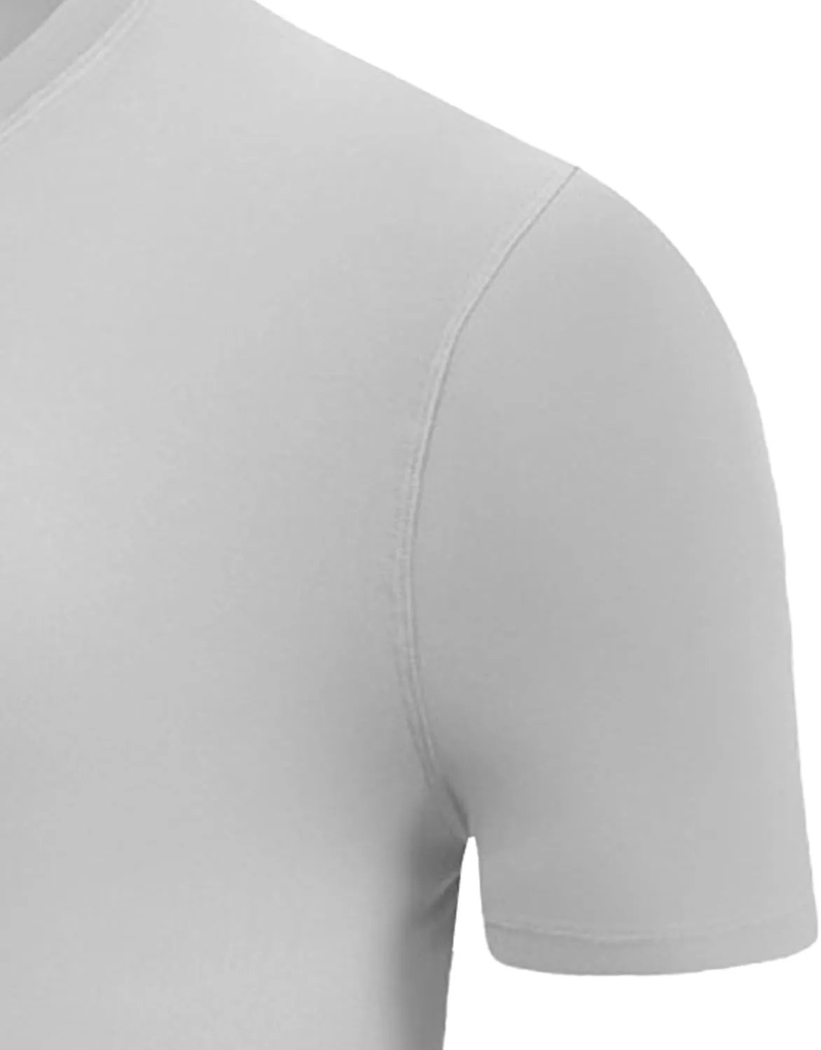 Men's Stretch Breathable Workout T-Shirts Quick Dry Breathable Athletic Tee Comfort Solid Short Sleeve Tee Tops