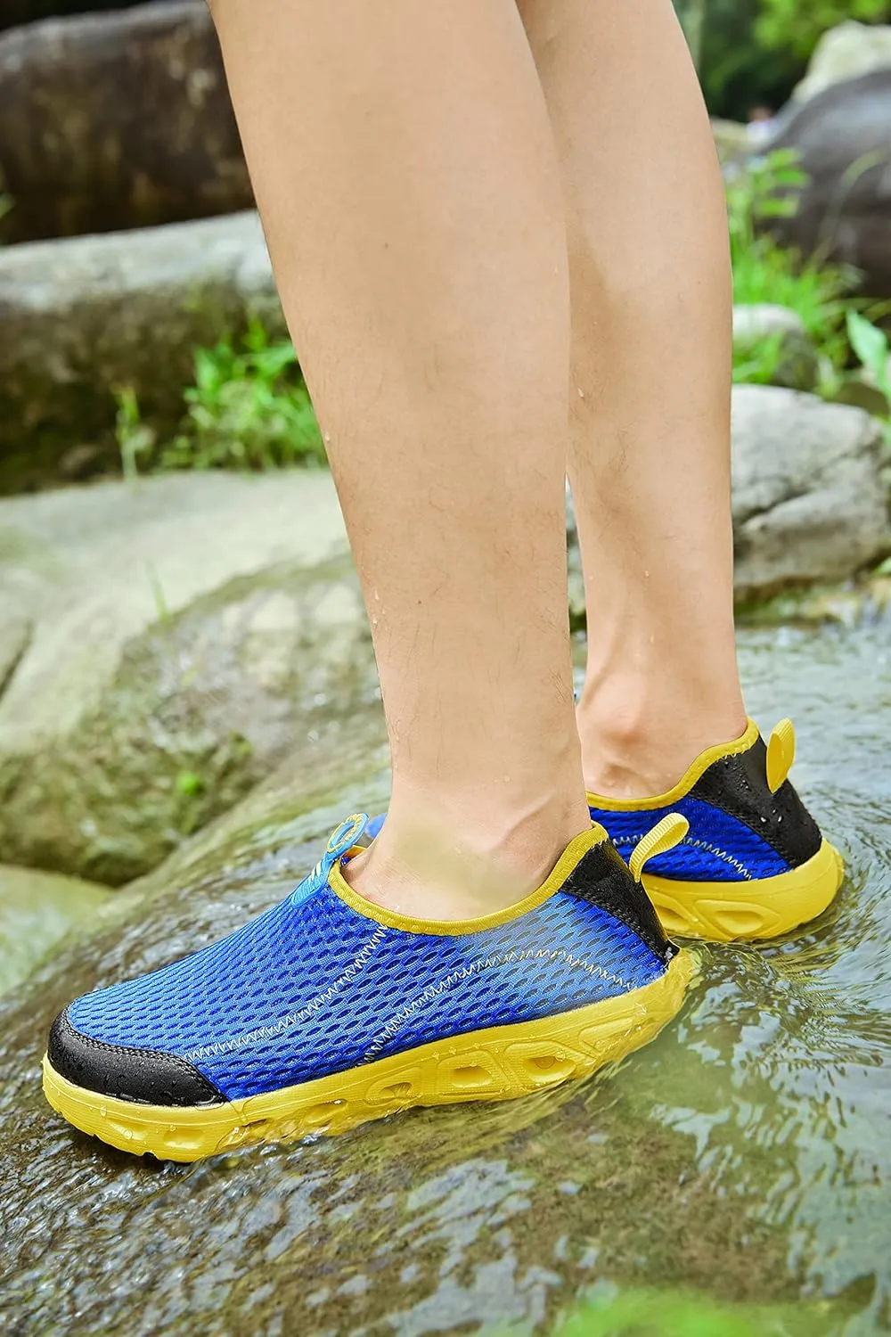 Men's Wading Shoes Outdoor Sports Casual Shoes Travel Mesh Breathable Lightweight Hiking Shoes