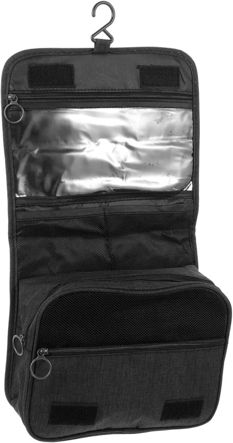 Mikinona Travel Toiletries Bag Cosmetics Holder Bag for Women Male Compact Organizer Black