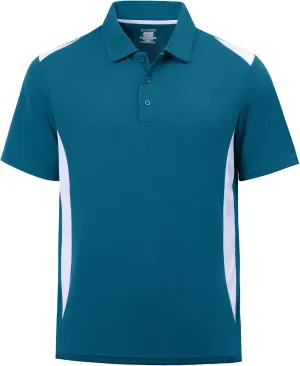 MOHEEN Men's Moisture-Wicking Golf Polo Shirts - Sun Protection Dry Fit M-7XL
