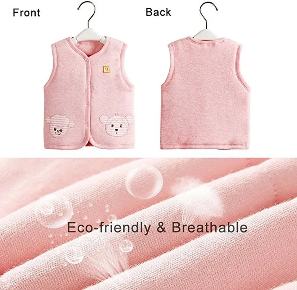 Monvecle Baby Cotton Warm Vests Unisex Infant to Toddler Padded Waistcoat