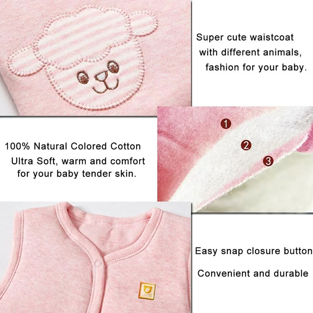 Monvecle Baby Cotton Warm Vests Unisex Infant to Toddler Padded Waistcoat
