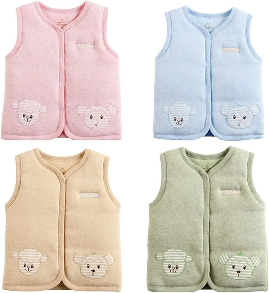 Monvecle Baby Cotton Warm Vests Unisex Infant to Toddler Padded Waistcoat