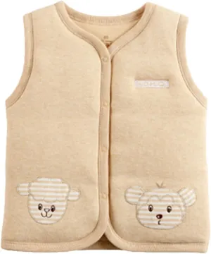 Monvecle Baby Cotton Warm Vests Unisex Infant to Toddler Padded Waistcoat