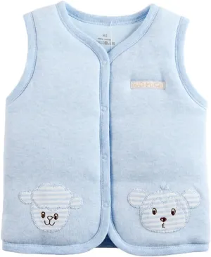 Monvecle Baby Cotton Warm Vests Unisex Infant to Toddler Padded Waistcoat