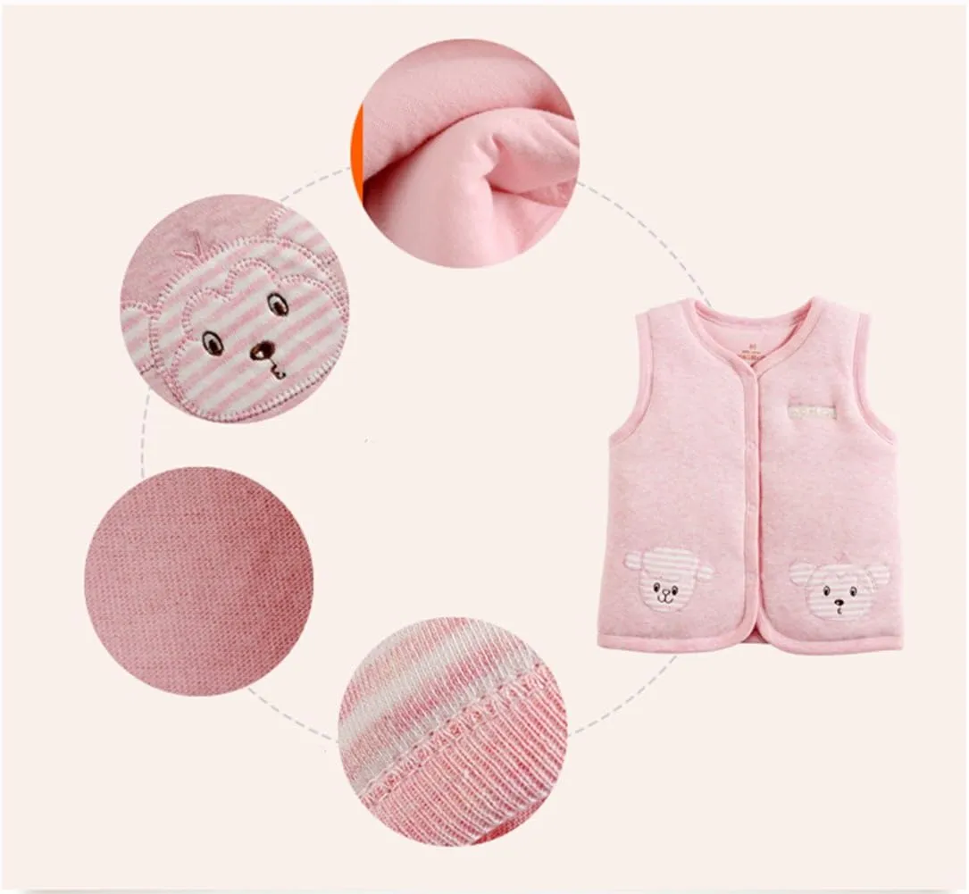 Monvecle Baby Cotton Warm Vests Unisex Infant to Toddler Padded Waistcoat