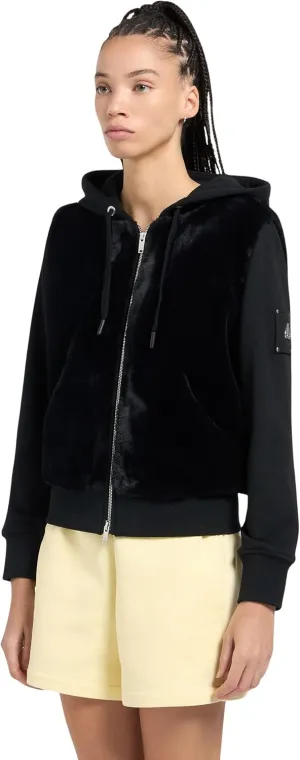 Moose Knuckles Women's Rosylyn Bunny Hoodie with Faux Fur Lining, Oversized Hood
