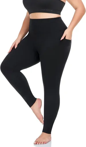 MOREFEEL Plus Size Leggings for Women with Pockets-Stretchy XL-5XL Yoga Pants Tummy Control High Waist Workout Leggings