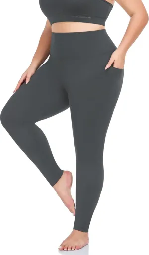 MOREFEEL Plus Size Leggings for Women with Pockets-Stretchy XL-5XL Yoga Pants Tummy Control High Waist Workout Leggings