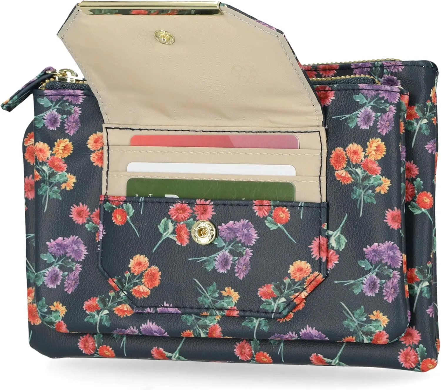 Mundi Demi Anti Theft Womens Crossbody Bag Compact RFID Purse Credit Card Wallet